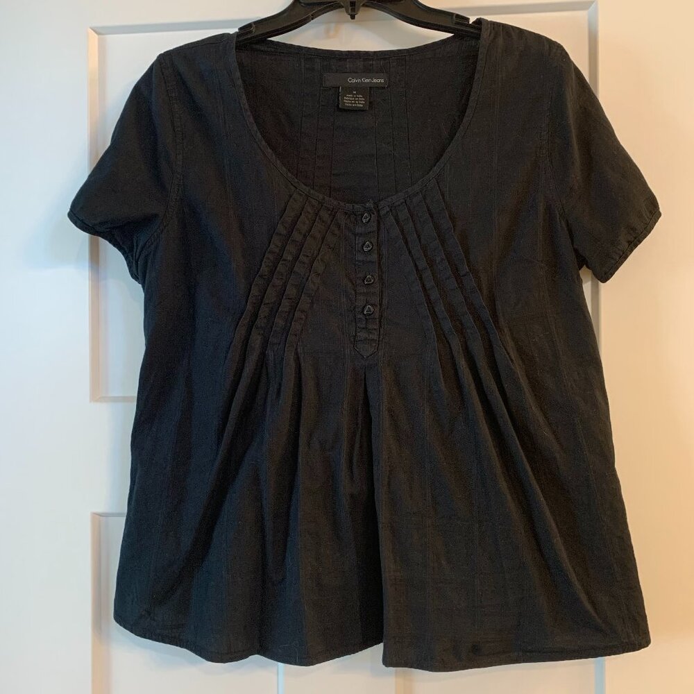 Calvin Klein Pleated Top, Size M